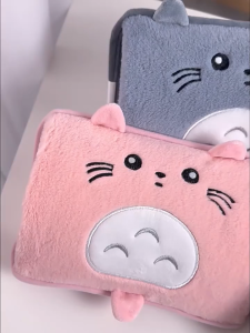 Plush Hot Water Bottle with Soft Cover for Warmth and Comfort Electric Hot Water Bag Therapy Bag for Period Pain 熱水袋 暖手寶 Hot PillowWarm Hot Water Bag Rechargeable Totoro rabbit fur hot water bag