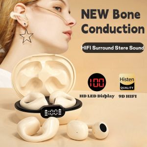 พร้อมสต็อก ใหม่หูฟังการนำกระดูกบลูทูธ 5.3 แบบหนีบหูบนต่างหูหูชุดหูฟังไร้สายกีฬา