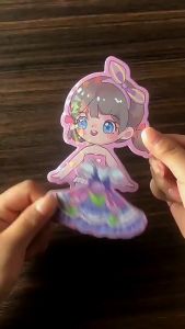 Cartoon Girl Princess Creative Magnetic Refrigerator Stickers Cute Dress Up Stickers Set Diy Toy