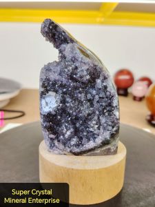 Natural High Gred Uruguay Special Rainbow Amethyst Druse Ornament RA55