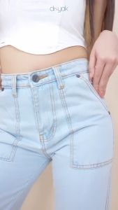 DISYAK - Alice 704-804 High Waist Kulot Pocket Jeans Blue