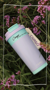 CIVAGO（17oz/510ml）Double drinking Ceramic Coffee Mug With Lid Vacuum Flask Hot And Cold Tumbler