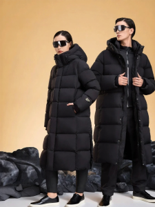 Guvet | 8-cell Goose Down Black Long Fit Quilted Jacket