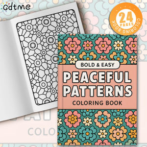 PEACEFUL PATTERNS Coloring Book for Stress Relief - Anti-Anxiety Mindfulness Art Therapy with Creative Painting Pages