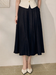 Roey s house | Hepburn Style Black Midi Skirt
