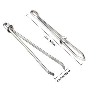 2PCS Stainless Steel Cited Clips Elastic Belt Wearing Rope Weaving Tool Bag Wrap Rope Wearing Sewing Accessories Sewing Tools