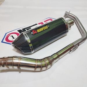 Knalpot Racing AKRAPOVIC CARBON Vixion old R15 v2 v3 Xabre Byson Scorpio Mx king Cb 150r new Cbr Facelift Verza Sonic Gsx Satria Fu Dll