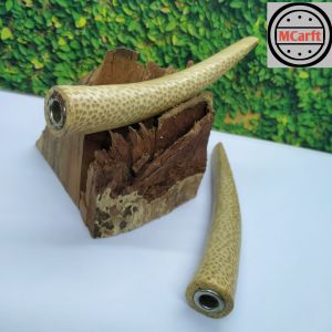 Pipa once kayu Liwung macan putih model bulat B67