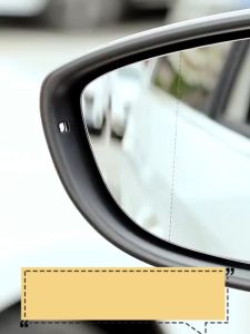 2Pcs Car Holder Rear View Mirror Adjustable Auto Small Round Glass Mirror For Car Backing Full-vision Blind Spot Mirror