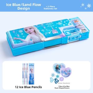 Multifunctional Large Capacity Girls Stationery Box Double Layer
