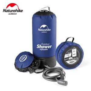 Naturehike Outdoor Inflatable Shower Pressure Shower Water Bag Portable Camping Shower Washing Cars shower