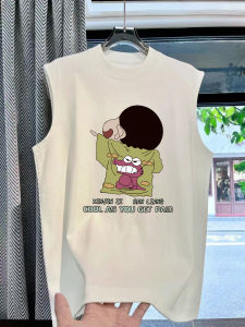 Áo Thun Nam Tay Ngắn in Họa Tiết Hoạt Hình Phong Cách Hip Hop Cotton Nguyên Chất Cổ Tròn Dáng Rộng Thời Trang Mùa Hè