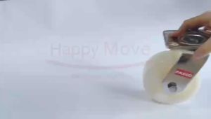 Bánh xe nylon trắng tải nặng càng Inox 304 xoay khóa kép - 100 - 125 - 150 - 200mm - Happy Move Thái Lan