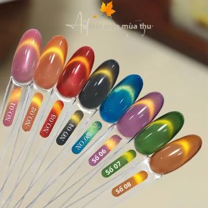 1PCS WS Sơn Móng Tay Gel Mắt Mèo 10ml Màu Hồng Vàng Xanh Đỏ Hạt Thủy Tinh Làm Trắng Cao Cấp Dụng Cụ Trang Trí Móng Tay