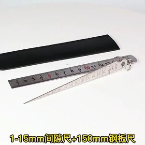 2Pcs/set Stainless Steel Silinder Bore Gauge 1-15mm Gap Hole Double Side Measuring Tool Dengan Penguasa Baja 150mm