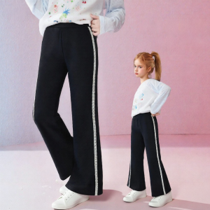 Ask Junior | Kids Elastic Waist Flared Pants Slim Fit