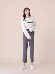 Korean Suit pants for women new style 2024 trousers for women high waist Straight Suit Pants For Office Womens ClothingPants & LeggingsPants 