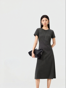 Purcotton | Cool and Slimming A-Line Cotton Dress