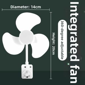 Jiaxun | Ultra-powerful Quiet Five-blade Socket Fan Rotatable