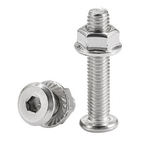 POWER&STRONG | 304 Stainless Steel Flange Lock Nut Socket Head Cap Screw Set
