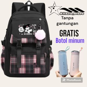Tas Ransel anak SD SMP cewe gratis botol minum Tas anak sekolah karakter kartun Tas murah