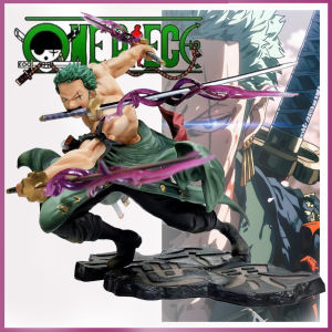 Bandai | 21CM ONE PIECE Anime Figure GK Roronoa Zoro Three-blade Sa-maximum Manga Anime Statue Action Figure Collection Model Kids Toys
