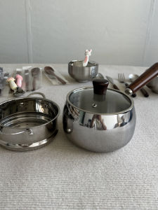 Mini Breakfast Soup Pot 316 Stainless Steel Baby Complementary Food Pot Milk Heating One Person Meal Small Kitchen Tool