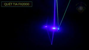 Đèn Laser Sân Khấu Quét Tia FX2000 Với Công Nghệ Quét Tia 3D Cảm Biến Theo Nhạc Dùng Cho Sân Khấu Karaoke