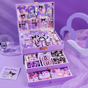 Cute Kurokos Childrens Hair Accessories Gift Box Girls Hair Clips And Elastic Bands High Aesthetic Value Storage Box