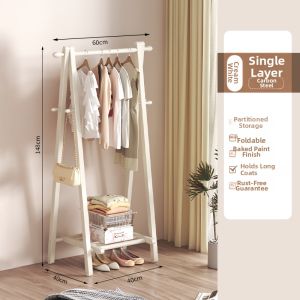 youqin | Luxurious Double Layer Simplistic Clothes Rack for Home Storage