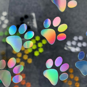 Funny Cat Paw Print Dog Paw Print Footprint Sticker Motorcycle Car Luggage Side Tail Top Aluminum Case Box Waterproof Vinyl Stickers