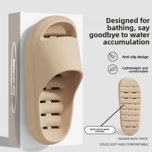 MONLEYTA | Bathroom Slippers Mens Bathing Anti-slip Odor-resistant EVA Indoor Home Leaky Quick-dry Thick Bottom Sandals Summer Season