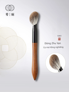 QINZHI | Cọ Má Hồng & Tạo Khối Qin Zhi - Dòng Zhu Yan 225 - Đầu Vát - Lông Tự Nhiên