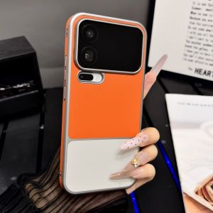 For Xiaomi 17 Pro Max Magnetic Case Mi 17 Ultra Spliced PU Leather Electroplated Frame Shockproof Protective Hard Fundas Cover