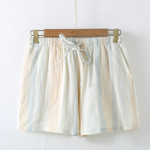 Pure Cotton Shorts Home Pants Womens Summer Lightweight Casual Cotton Cloth Sleepwear Three-Quarter Length Comfortable Shorts
