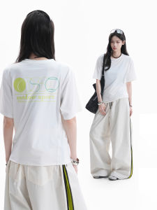 zuocisankon | Summer Design Tennis Print Lightweight Breathable Outdoor Cool Feeling Short Sleeve T-shirt
