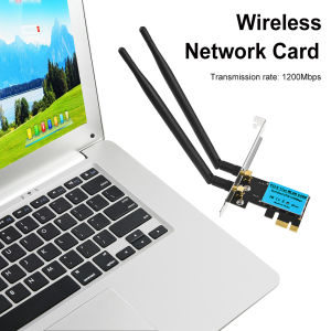 Wireless Network Card 1200Mbps Wireless WiFi Adapter 2.4GHz/5GHz Wide Coverage with 25dbi Antenna Computer WiFi Receiver