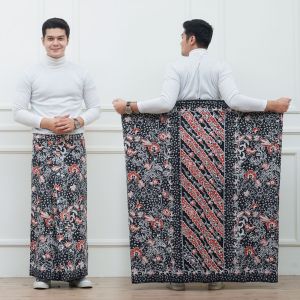 SARUNG BATIK MOTIF BUNGA HITAM PRINTING PEKALONGAN SARUNG SANTRI DEWASA MUSLIM PRIA KATUN HALUS TERBARU LARIS