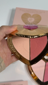 CT Love Limited Two-tone Blush Pink with heart-shaped compact and dual shades.