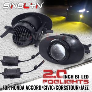 Bi ไฟตัดหมอก LED PTF สำหรับ Honda Accord/civic/fit/jazz/city TM0 GM2 GM3/ crosstour 2นิ้ว LED Spotlight โปรเจคเตอร์เลนส์ไดโอดหมอกเลนส์ Assembly