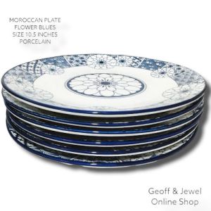 RHYME BLUES DINNER PLATE SIZE 10 INCHES / PORCELAIN WARES / CERAMIC WARES / CELADON MATERIAL
