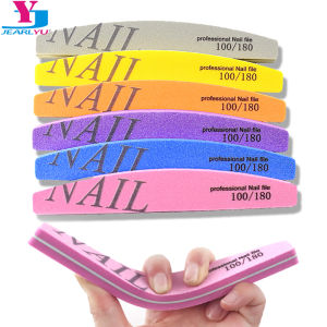 5pcs Sponge Nail File 100/180 Mix Color Nail Art Polishing Block Washable Double Side Sanding Buffer Manicure Tools Nails Files