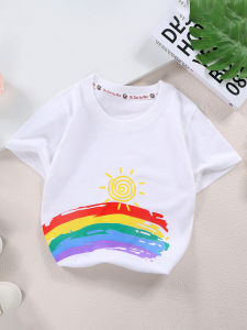 Áo Thun Tay Ngắn Cotton Nguyên Chất Cho Bé Trai Và Bé Gái Mùa Hè Thương Hiệu URIHNT Bộ Đồ Hai Mảnh Cho Bố Mẹ Và Con Cái