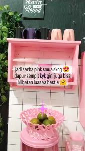 Rak Bumbu Dapur Susun Ungu Tempat Bumbu Pink Rak dan Toples Bumbu Set