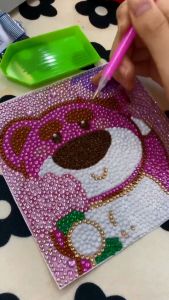 Tranh Đính Đá Tự Làm Mini 5D-size 20x20cm -CÓ  KHUNG Trang Trí Cho Bé Trai Và Gái