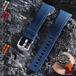 Curved End Rubber Watch Strap for Swatch 20mm 21mm 22mm FKM Watchbands for Omega Mens Military Bracelet for Rolex Watch Belt