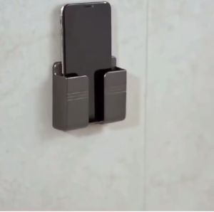 เป็นที่วางโทรศัพท์/รีโมท ช่องวางชาร์จมูกที่มีแขนกับไม่มีแขน มีโน๊ตใหม่ สร้างความสุขสันต์ ใช้แผ่นกาวติดผนัง พร้อมส่งในไทย