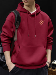 JIANMUJI | Loose Fitting Versatile Warm Fleece-lined Crewneck Heavyweight Sweatshirt