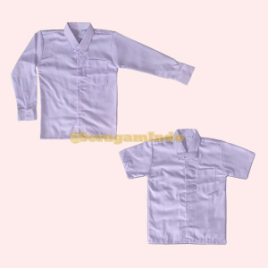 Baju Seragam SD Putih Polos Lengan Pendek dan Panjang