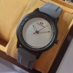 JAM TANGAN WANITA TERBARU 2024 KASUAL BASIC MODEL BULAT WV-1677 TALI RUBBER
